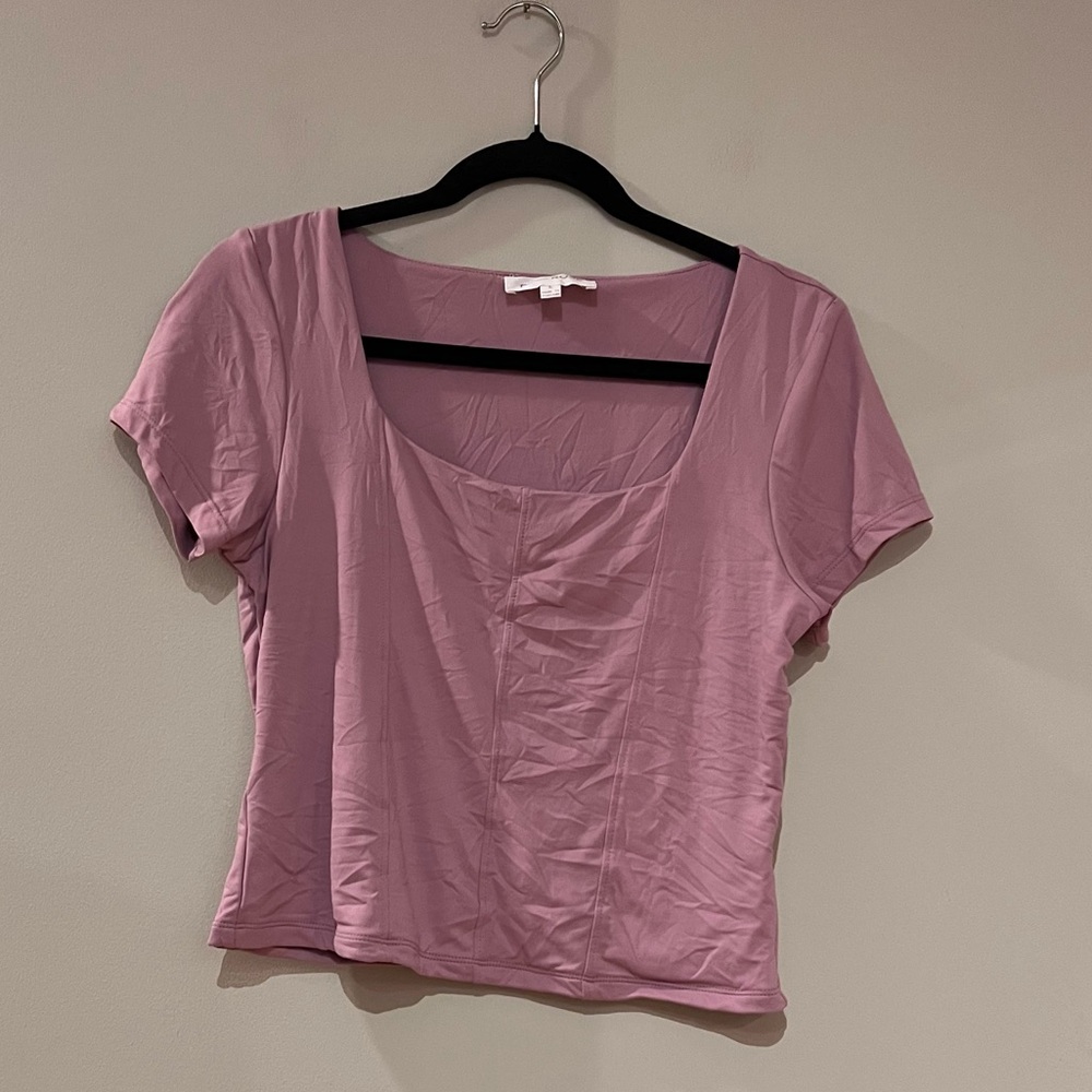 Pink Rose Pink Short Sleeve Top